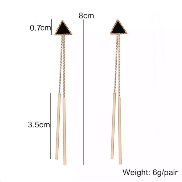 •Tara• Geometric Drop Earrings - Picture 3 of 5